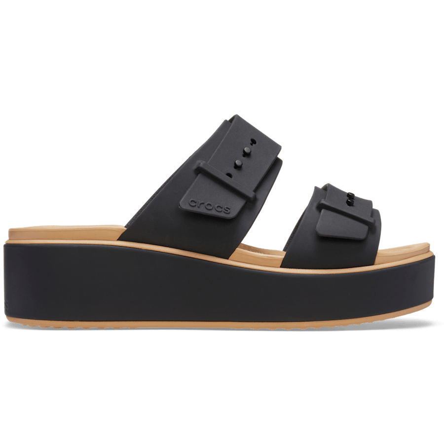 Brooklyn Buckle Matte Wrap Low Wedge - Crocs on sale