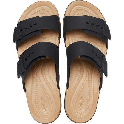 Brooklyn Buckle Matte Wrap Low Wedge - Crocs on sale