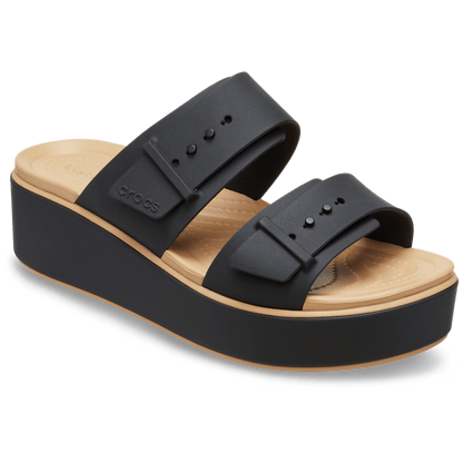 Brooklyn Buckle Matte Wrap Low Wedge - Crocs on sale