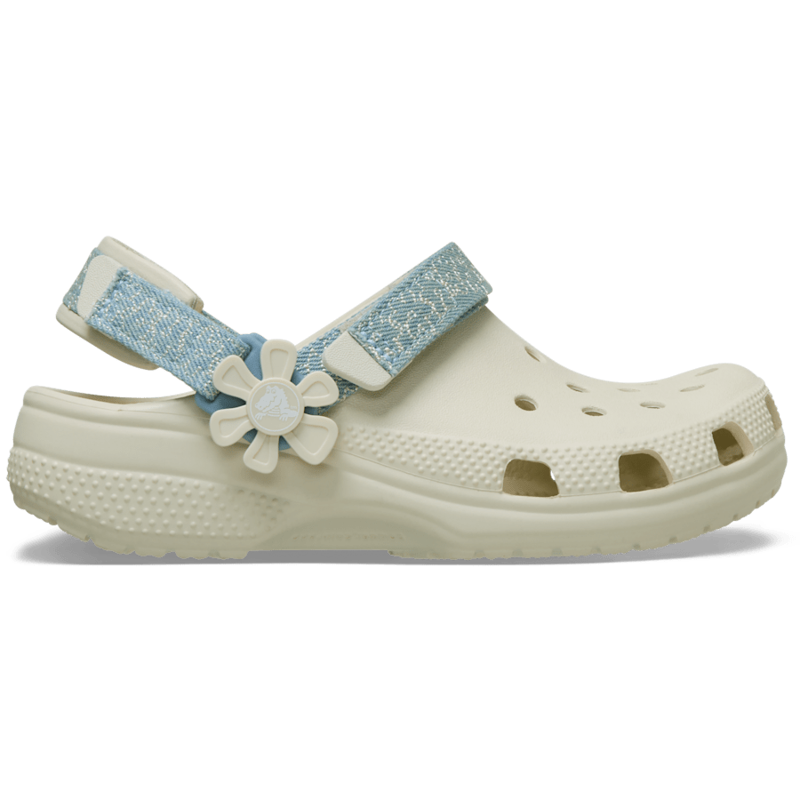 Kids’ Classic Denim Flower Adjustable Backstrap Clog - Crocs discount