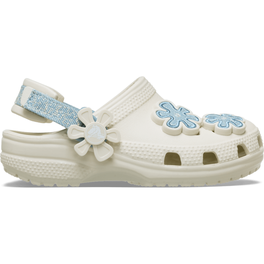 Toddler Classic Denim Flower Adjustable Backstrap Clog - Crocs outlet
