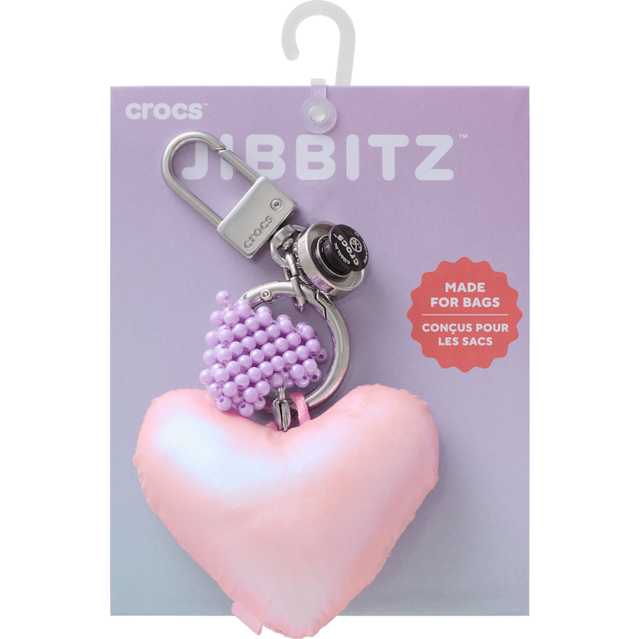 Double Heart Bag Charm - Crocs discount