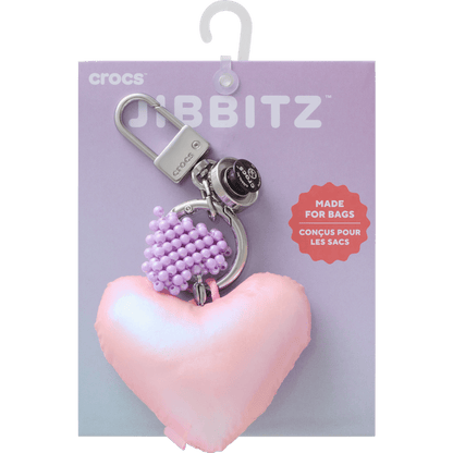 Double Heart Bag Charm - Crocs discount